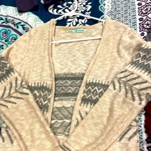 Long open front winter cardigan